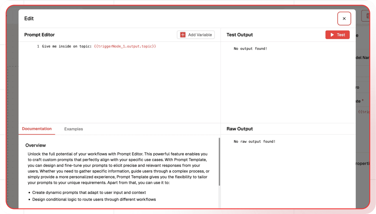 Node Text Gen Config