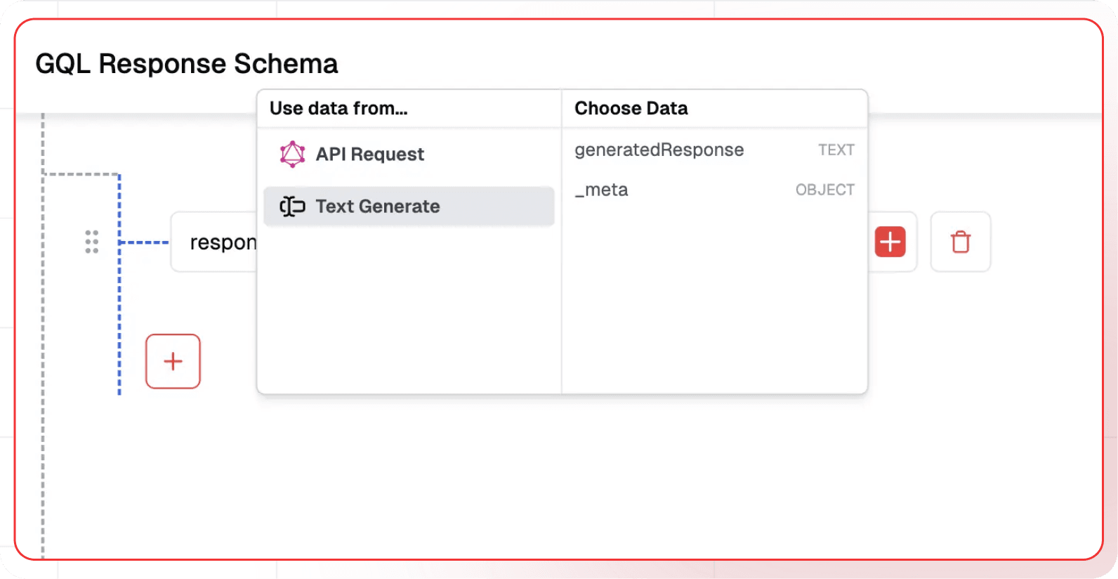 Node Text Gen response