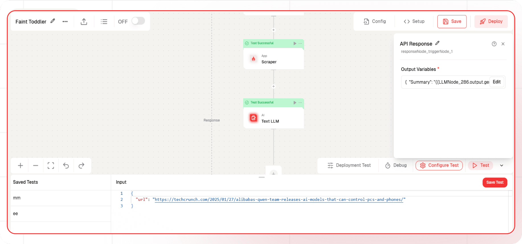 Node Text Gen Config