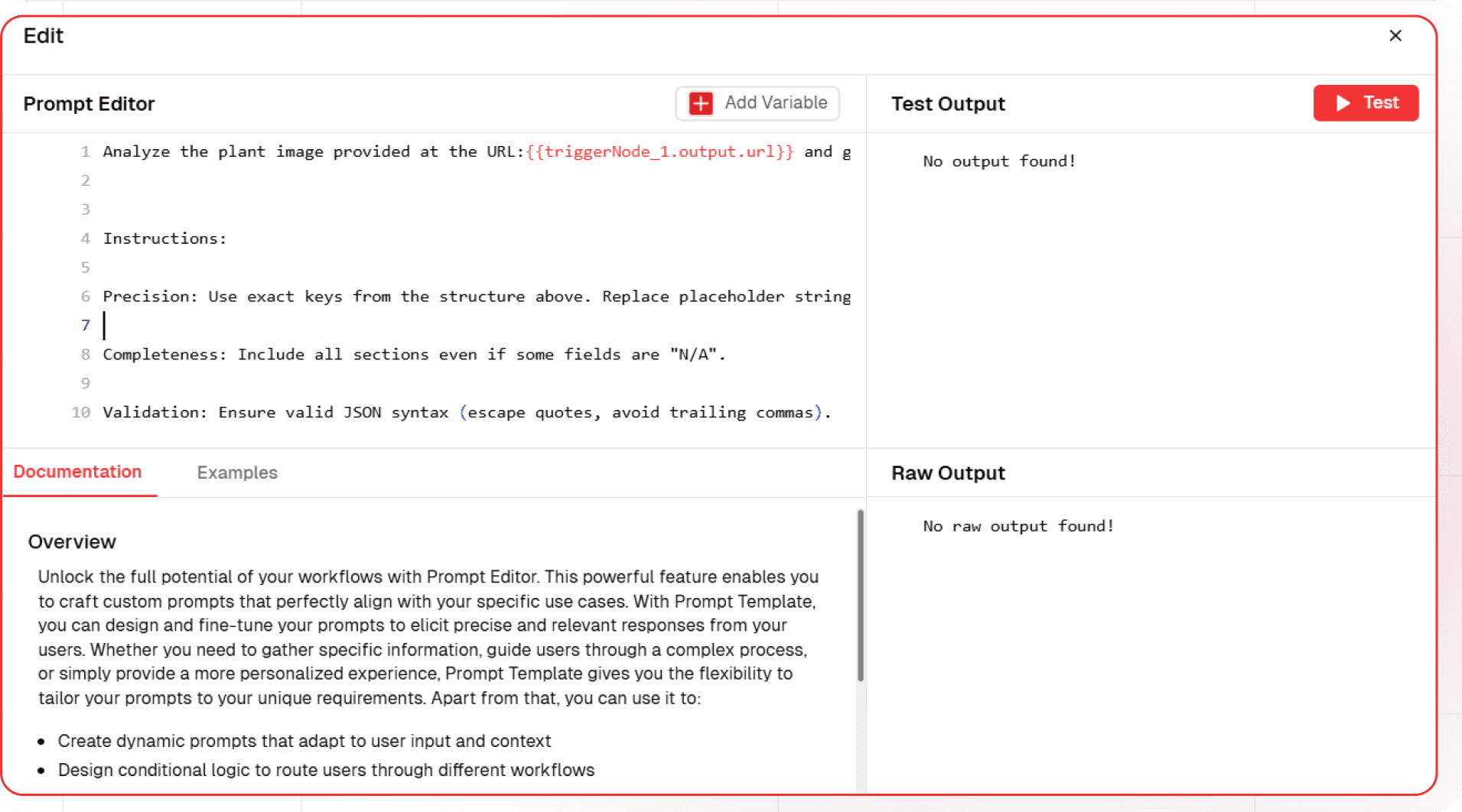 Node Text Gen Config