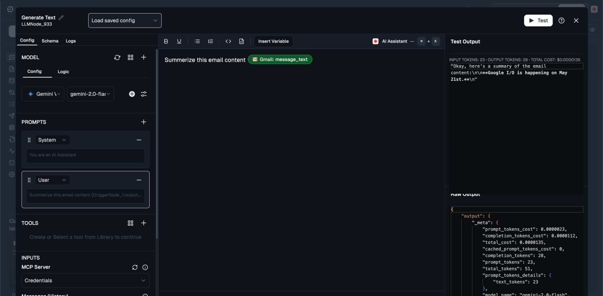 AI Text Generation Configuration