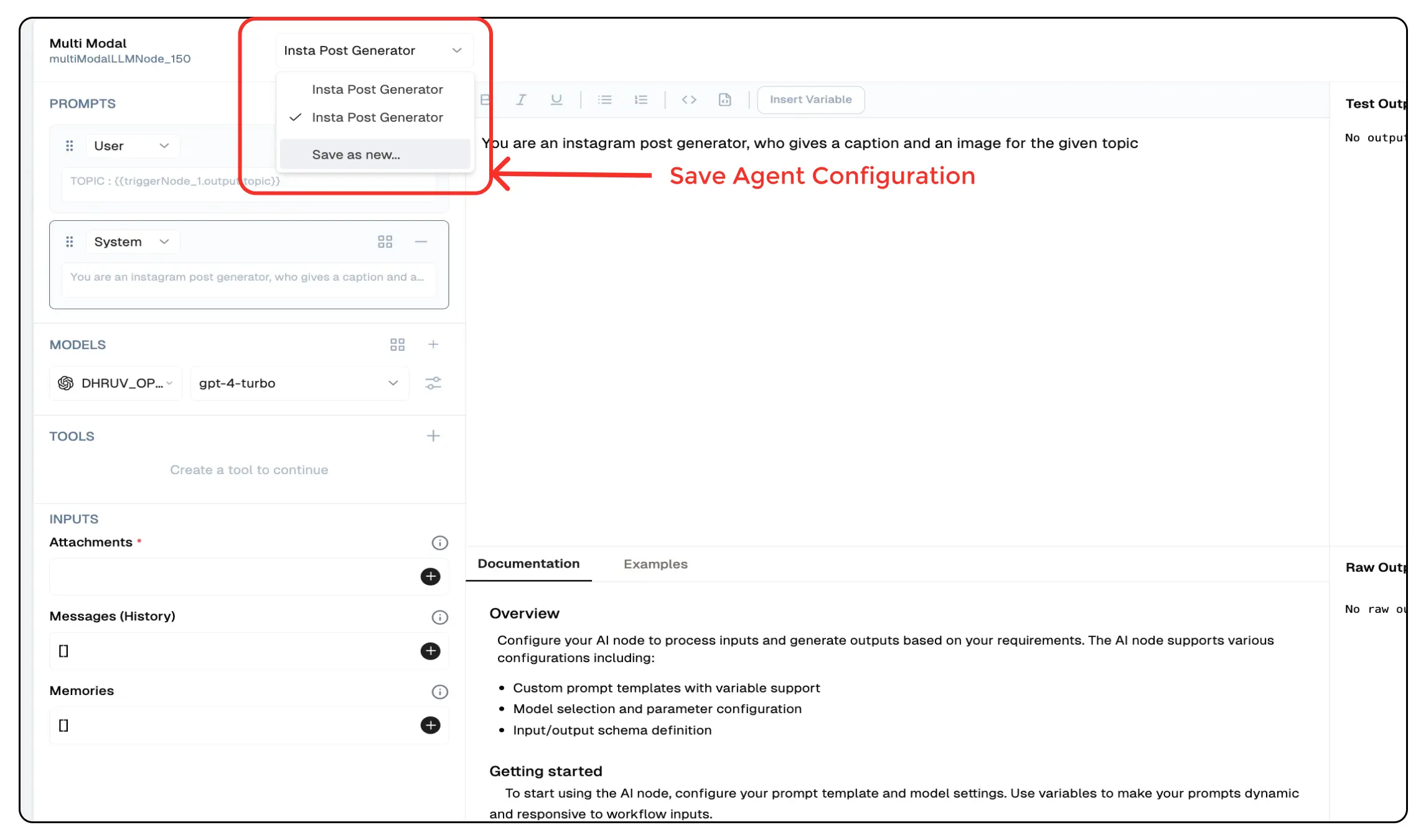 Save Configuration