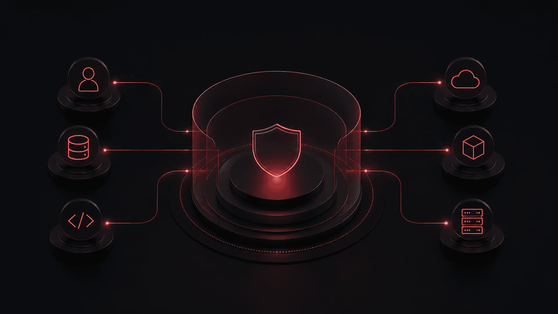Layered agentic security architecture protecting AI agents, customer data, APIs, and cloud infrastructure